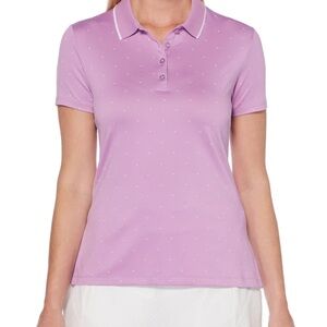 Callaway Lilac Short-Sleeve Button-Down Polo